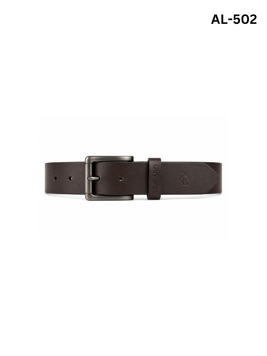 Aniline Leather Belt with Zinc Alloy Buckle