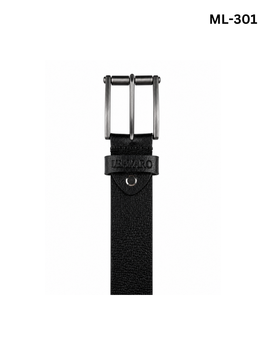 Milled Leather Belt with Zinc Alloy Buckle ML-301