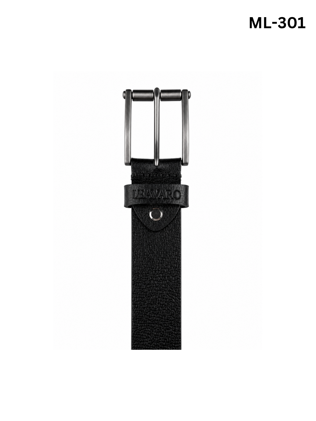 Milled Leather Belt with Zinc Alloy Buckle ML-301