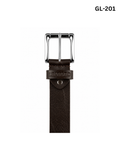 Grain Leather Belt with Zinc Alloy Buckle