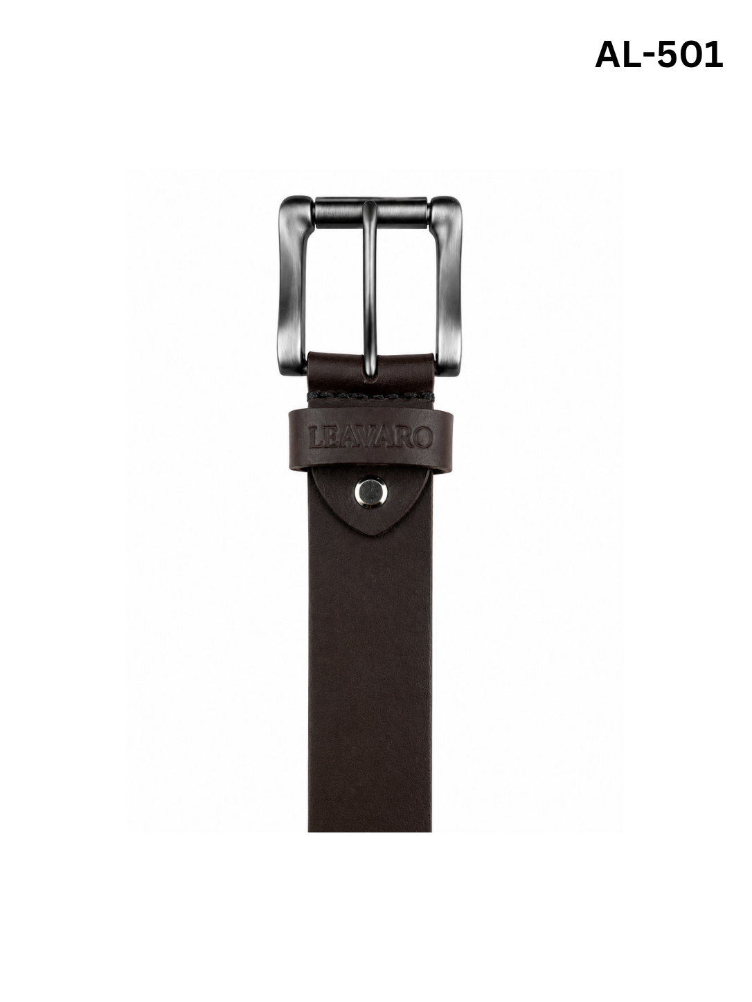 Aniline Leather Belt with Zinc Alloy Buckle