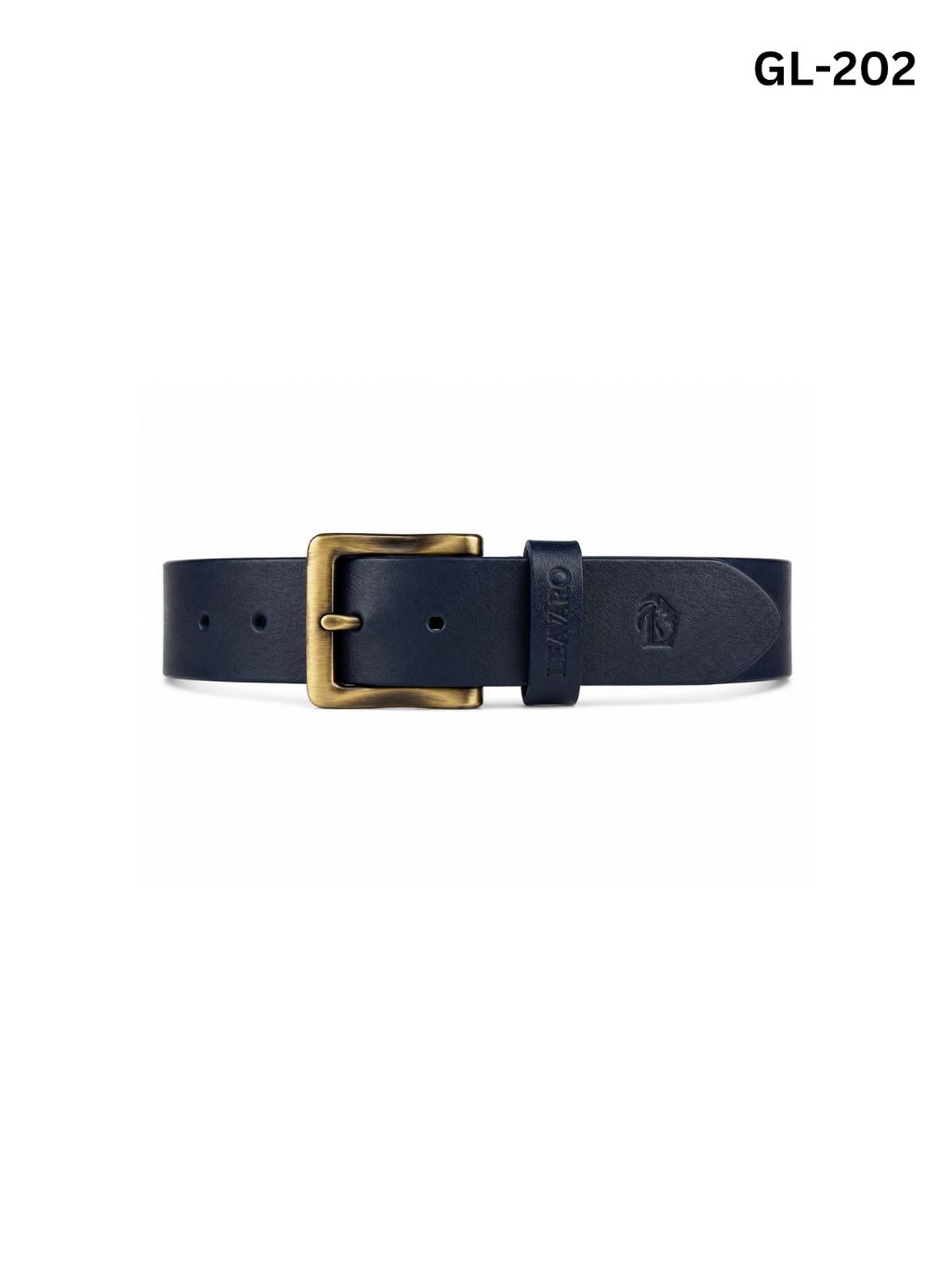Grain Leather Belt with Zinc Alloy Buckle