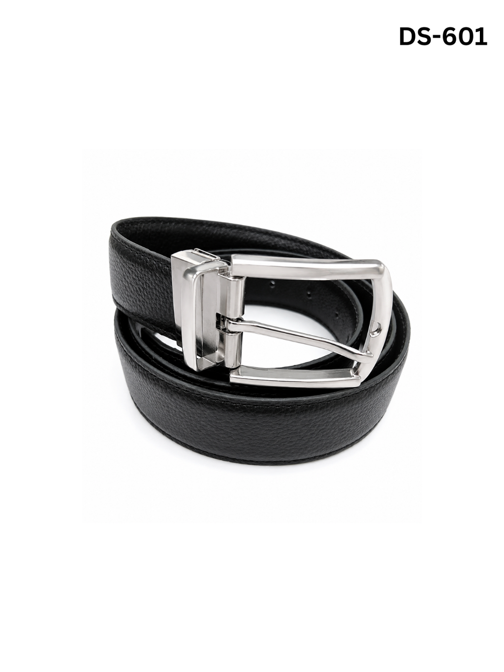 Double Sided Milled Leather Belt with Zinc Alloy Buckle DS-601