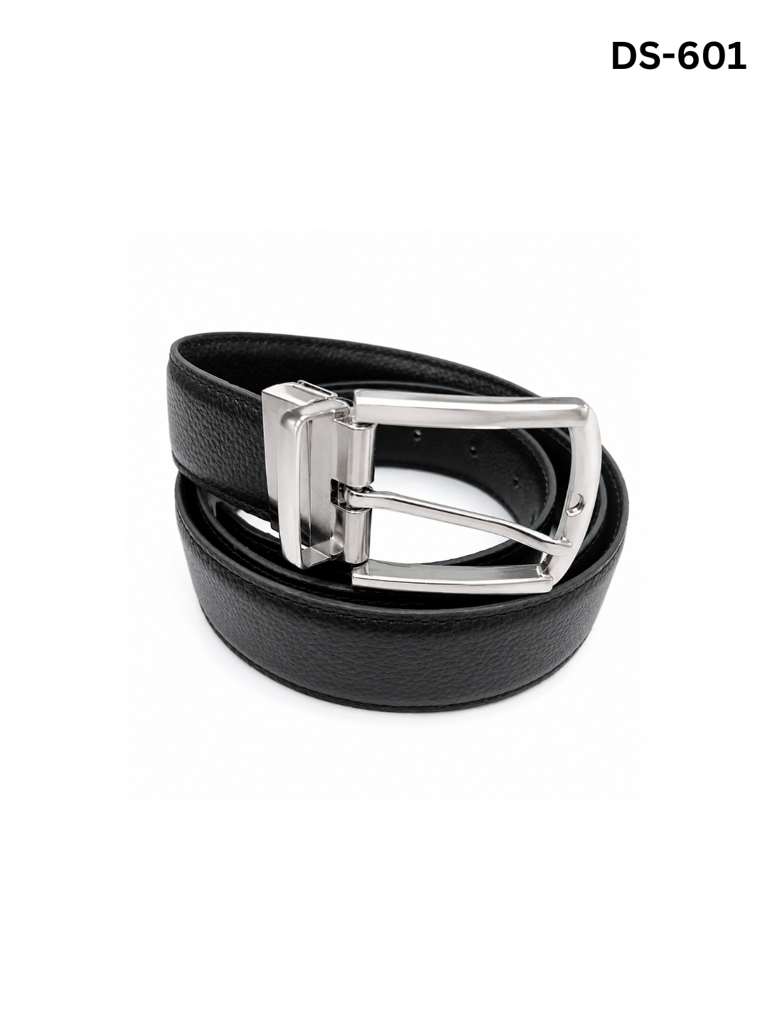 Double Sided Milled Leather Belt with Zinc Alloy Buckle DS-601