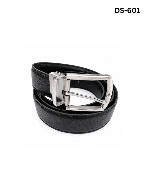 Double Sided Milled Leather Belt with Zinc Alloy Buckle DS-601
