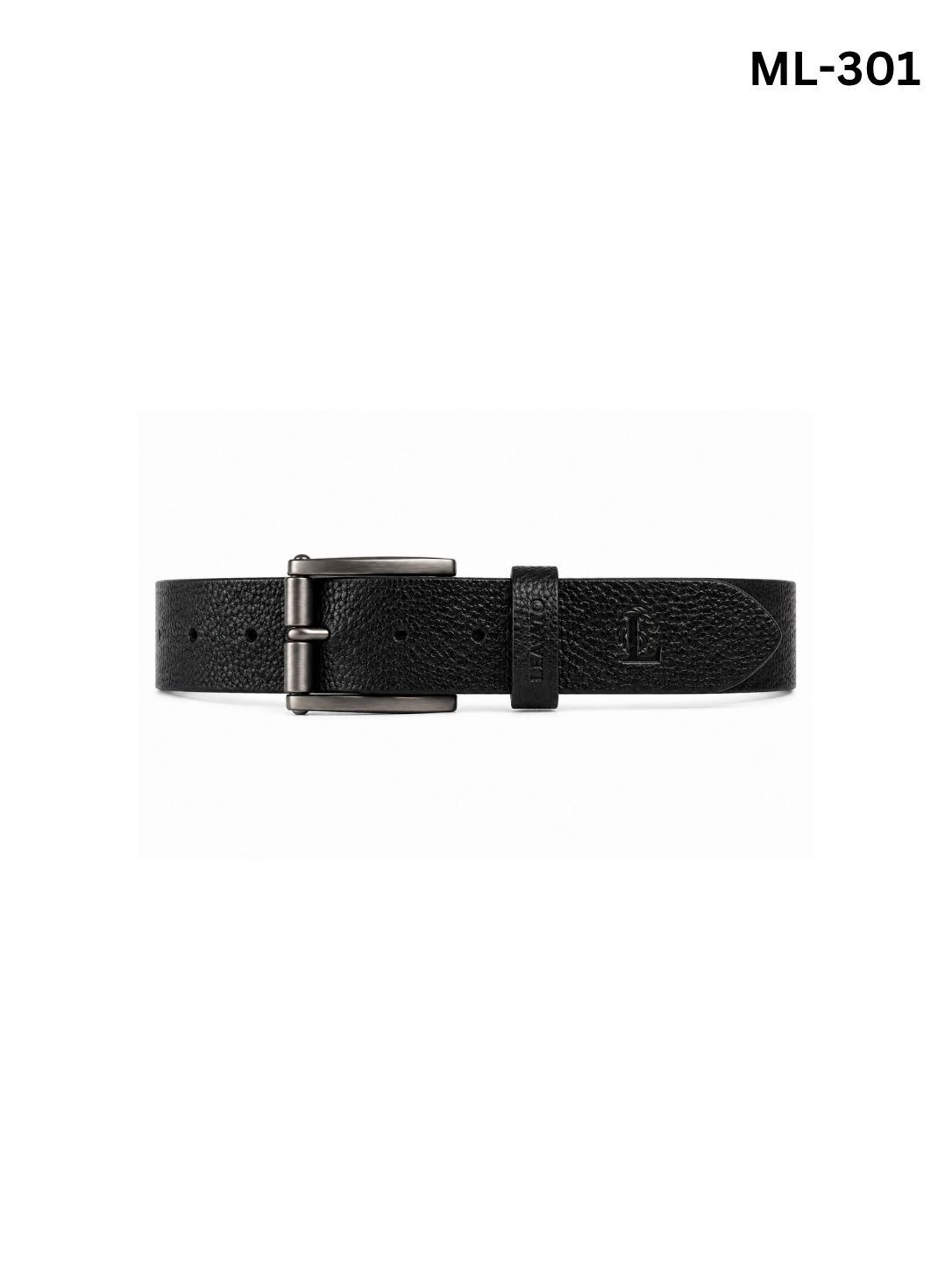 Milled Leather Belt with Zinc Alloy Buckle ML-301