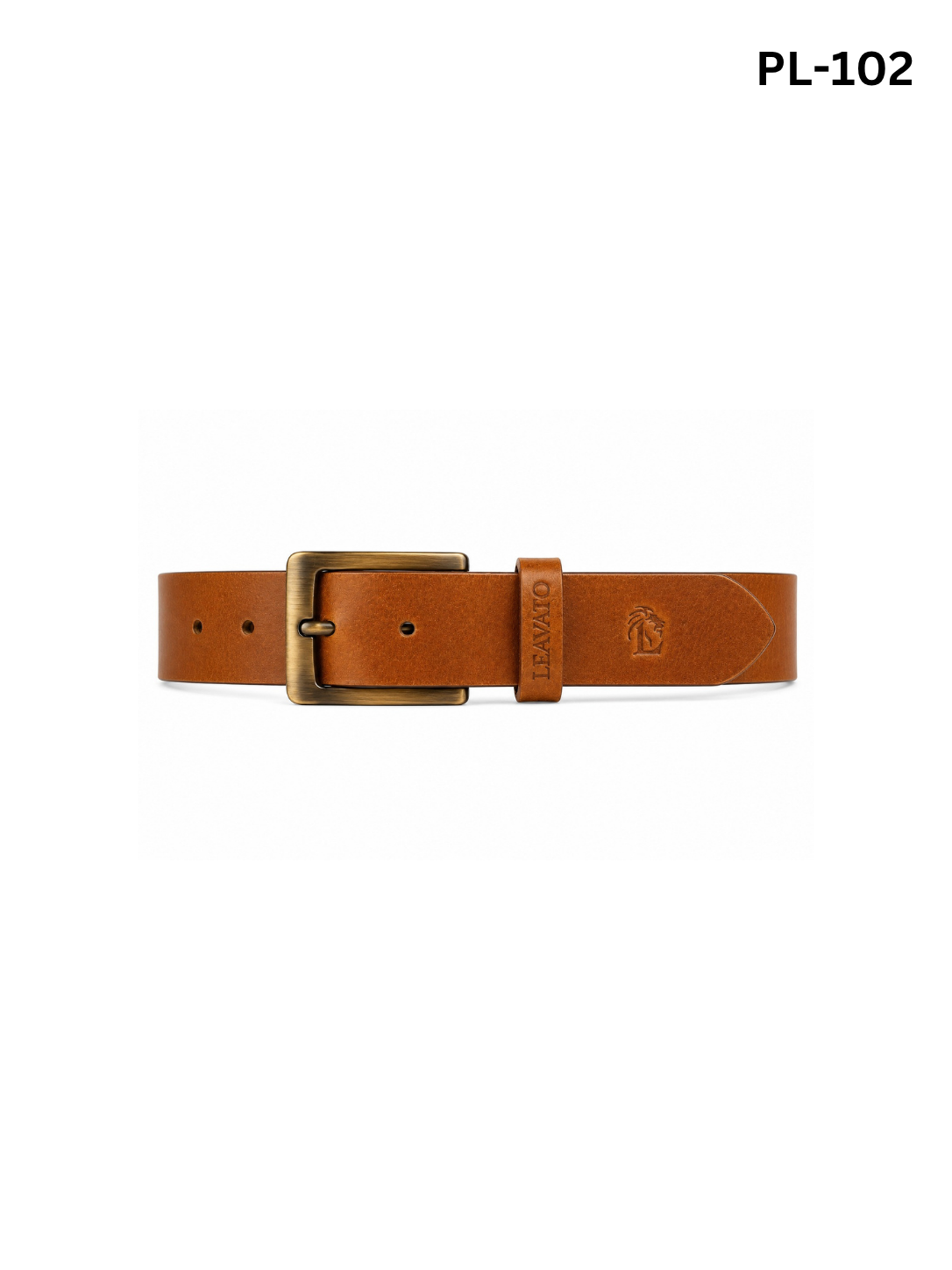Pull-Up Leather Belt with Zinc Alloy Buckle PL-102