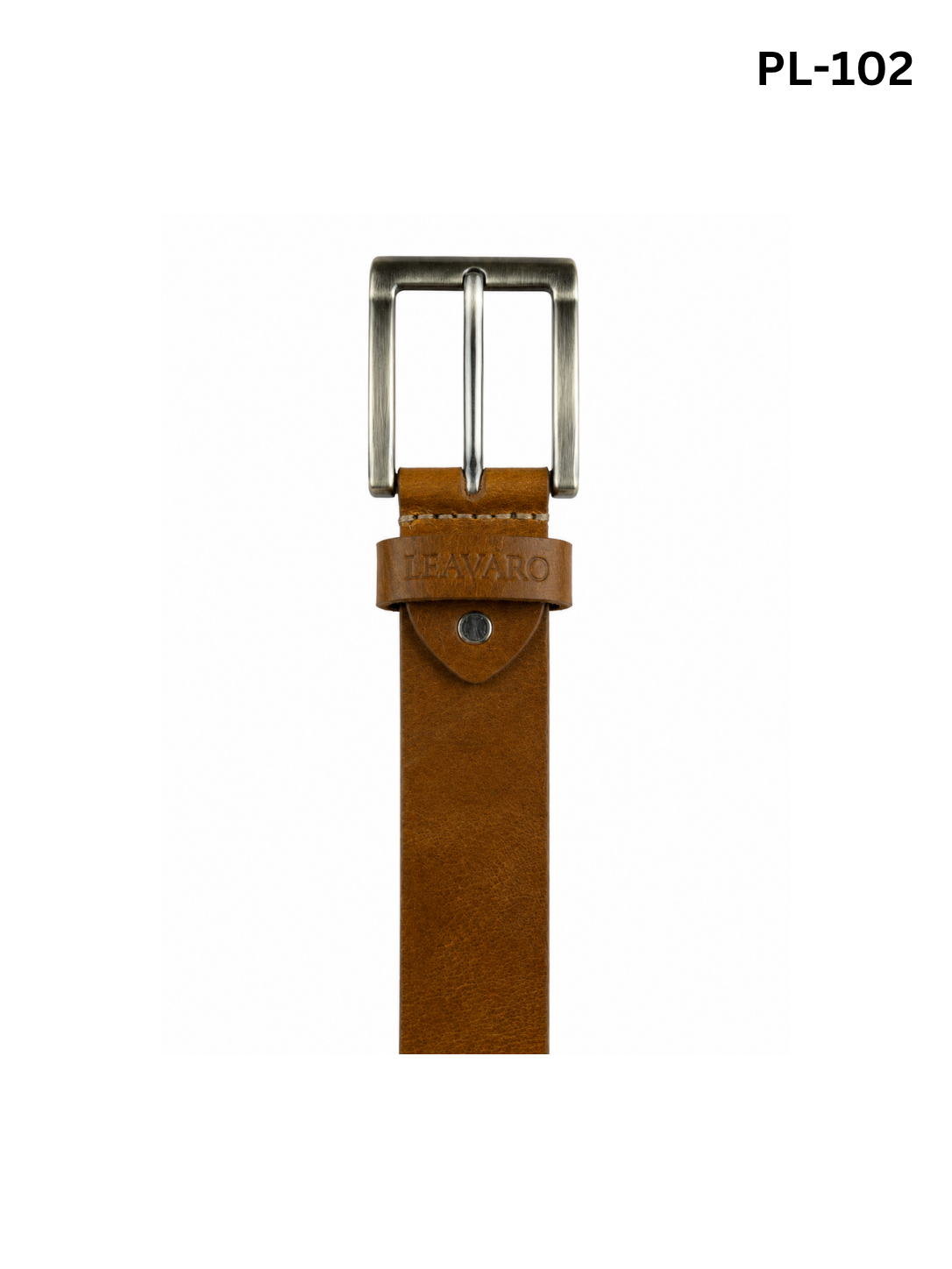 Pull-Up Leather Belt with Zinc Alloy Buckle PL-102